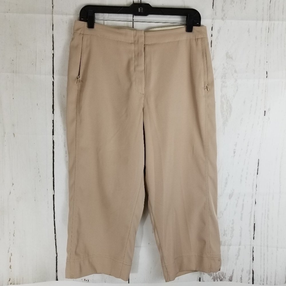 Tail Capri Crop Golf Pants Sz 8 Tan
